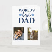 Worlds Best Dad Photo Card | Father's Day 2026 Karte (Vorderseite)