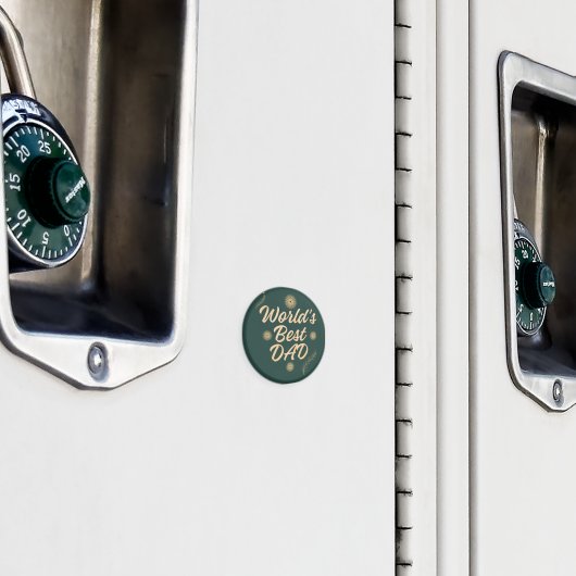 World's Best Dad  Simple Typography Fathers Magnet (In Situ (Schrank))