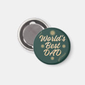 World's Best Dad  Simple Typography Fathers Magnet (Vorderseite/Rückseite)