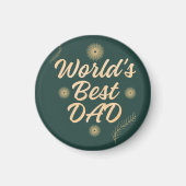 World's Best Dad  Simple Typography Fathers Magnet (Vorne)