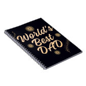 World's Best Dad  Simple Typography Fathers Notizblock (Rechte Seite)