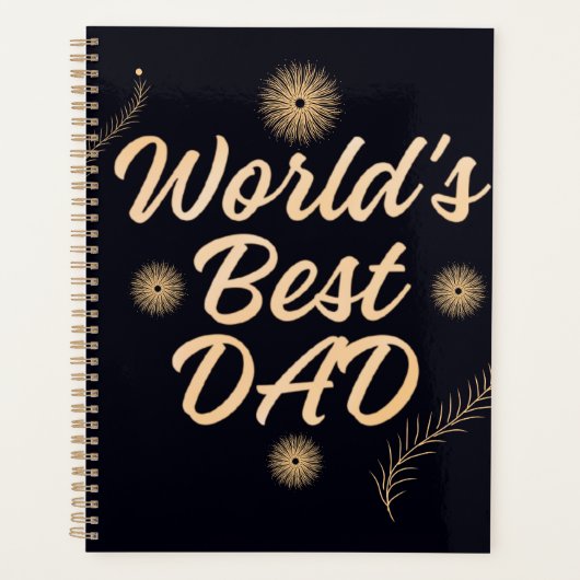 World's Best Dad  Simple Typography Fathers Planer (Vorderseite)