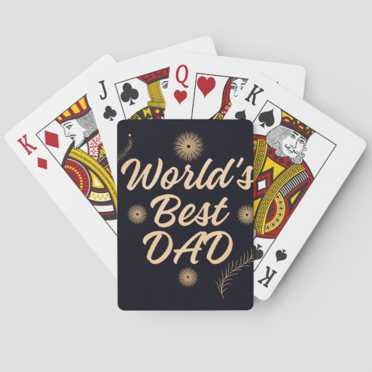 World's Best Dad  Simple Typography Fathers Spielkarten (Rückseite)