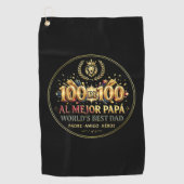 World's Best Dad / Toalla de Golf Golfhandtuch (Vorderseite)