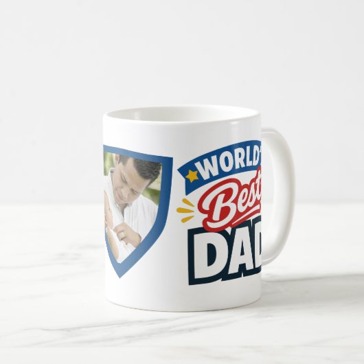 World's Best Dad with Love Custom  Kaffeetasse (VorderseiteRechts)