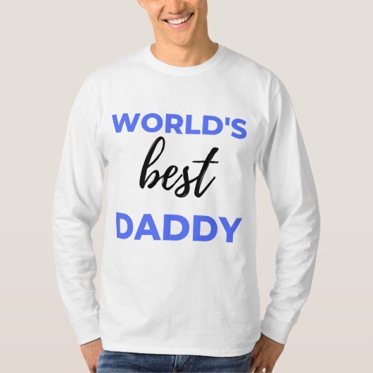 World's Best Daddy bl T-Shirt (Vorderseite)