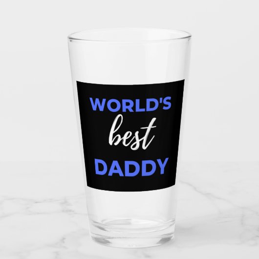 World's Best Daddy Glas (Vorderseite)