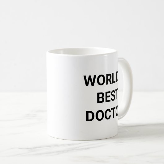 Worlds Best Doctor Funny Career Coworker Gift Kaffeetasse (VorderseiteRechts)