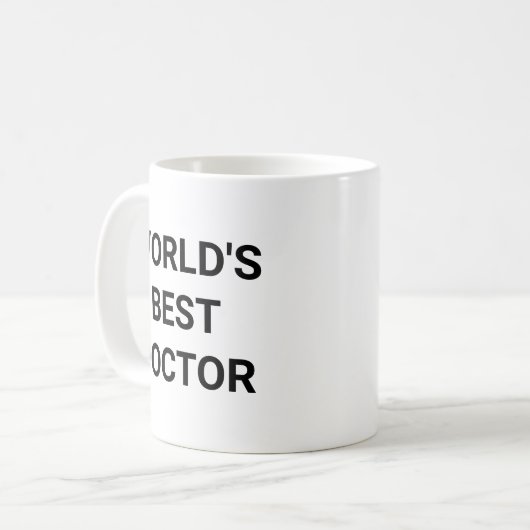 Worlds Best Doctor Funny Career Coworker Gift Kaffeetasse (Vorderseite Links)