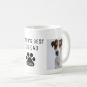 World's Best Dog Dad, Custom Foto and Name, Kaffeetasse (VorderseiteRechts)