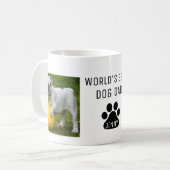 World's Best Dog Dad, Custom Foto and Name, Kaffeetasse (Vorderseite Links)