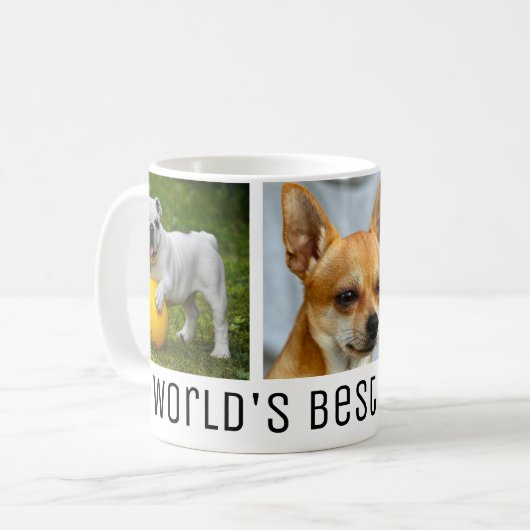 World's Best Dog Dad, Custom Foto Kaffeetasse (Vorderseite Links)