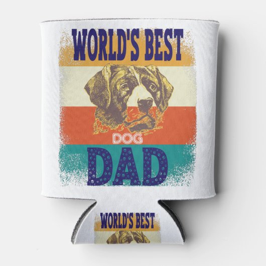 world's best dog dad dosenkühler (Vorderseite)