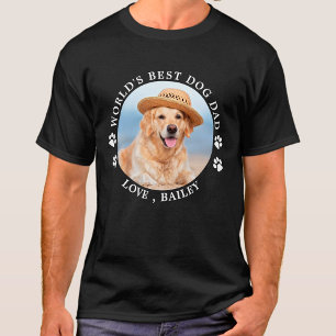 World's Best Dog Dad Personalized Cute Pet Foto T-Shirt