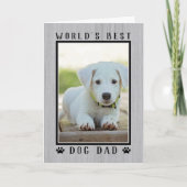 World's Best Dog Dad Rustic Father's Day Foto Karte (Vorderseite)