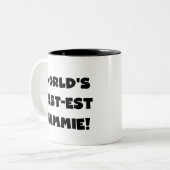 World's Best-est Gammie Black and White Gifts Zweifarbige Tasse (Vorderseite Links)