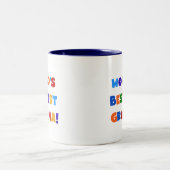 World's Best-est Granma Bright Colors Zweifarbige Tasse (Mittel)