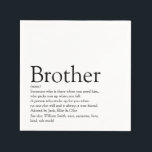 World's Best Ever Brother, Hermano Definition Serviette<br><div class="desc">Personalise for your special brother or hermano (big or small) to create a unique gift. A perfect way to show him how amazing he is every day. Designed by Thisisnotme©</div>