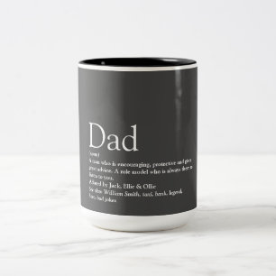 World's Best Ever Dad Daddy Father Definition Zweifarbige Tasse