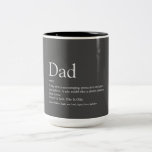 World's Best Ever Dad Daddy Father Definition Zweifarbige Tasse<br><div class="desc">Personalize for your special dad, daddy or father to create a unique gift for Father's day, birthdays, Christmas or any day you want to show how much he means to you. A perfect way to show him how amazing he is every day. You can even customize the background to their...</div>