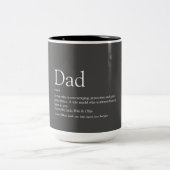 World's Best Ever Dad Daddy Father Definition Zweifarbige Tasse (Mittel)