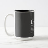 World's Best Ever Dad Daddy Father Definition Zweifarbige Tasse (Links)