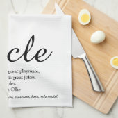 World's Best Ever Uncle, Funcle Modern Definition Geschirrtuch (Viertel Falte)