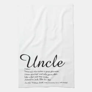 World's Best Ever Uncle, Funcle Modern Definition Geschirrtuch