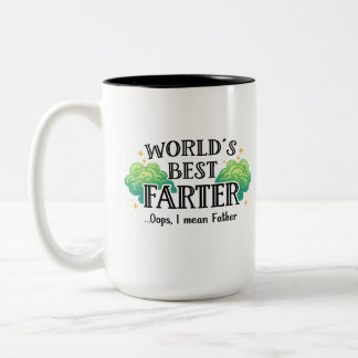 World's Best Farter Mug Gift for Dad Father's Day  Zweifarbige Tasse