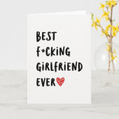 Worlds Best Girlfriend Ever Card Karte (Gelbe Blume)