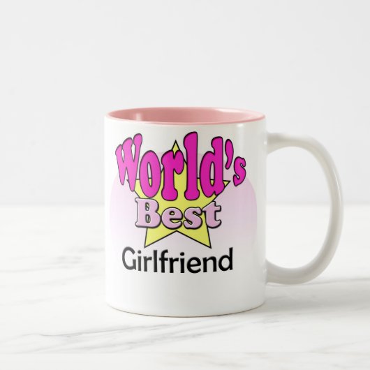 World's best Girlfriend Zweifarbige Tasse (Rechts)