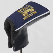 World's Best Golfer Navy Blue And Gold 5 Star Golf Headcover (3/4 Vorderseite)