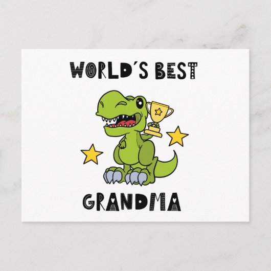 Worlds Best Grandma, Granny, Grandmother Postkarte (Vorderseite)