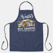 World's Best Grandpa Custom 3 Photo Collage Schürze (Vorderseite)