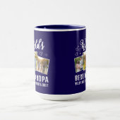 World's Best Grandpa Custom 3 Photo Collage Tasse (Zentrum)