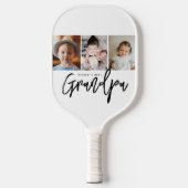 World's Best Grandpa Photo gift Collage Custom Pickleball Schläger (Vorderseite)