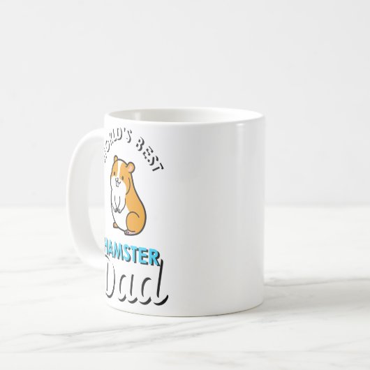 World's Best Hamster Dad Kaffeetasse (Vorderseite Links)
