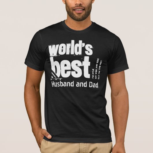 World's Best Husband and Vater X17A BLACK T-Shirt (Vorderseite)