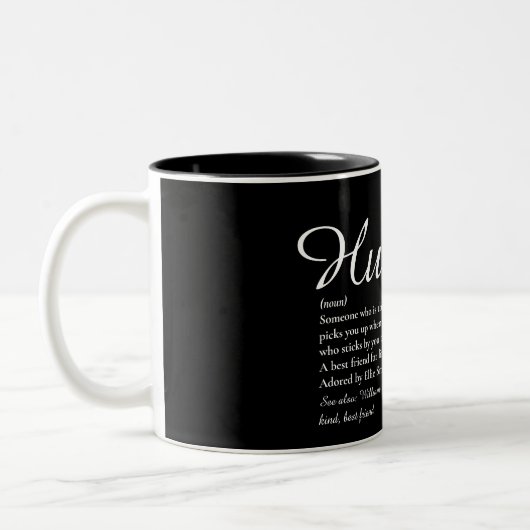Worlds Best Husband Definition Script Fun Zweifarbige Tasse (Links)