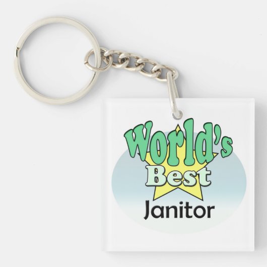 World's best Janitor Schlüsselanhänger (Vorderseite)