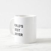 Worlds Best Lawyer Funny Career Coworker Gift Kaffeetasse (Vorderseite Links)