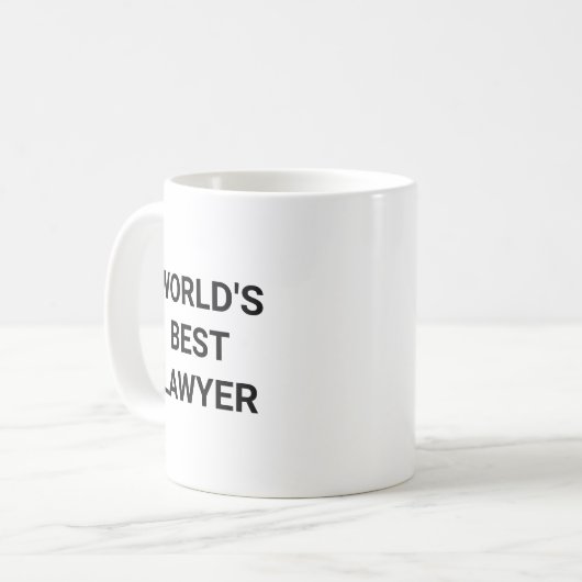 Worlds Best Lawyer Funny Career Coworker Gift Kaffeetasse (Vorderseite Links)