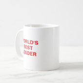 World's Best leader Mug Kaffeetasse (Vorderseite Links)