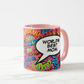 World's Best Mama Fun Comic Book Tasse (VorderseiteRechts)