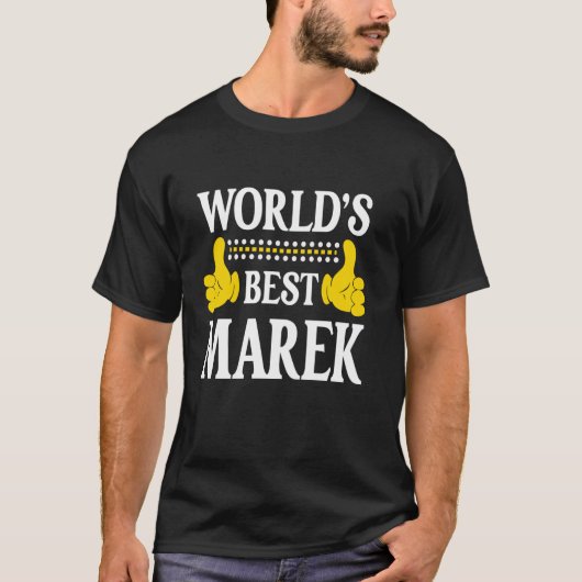 World's Best Marek Personal Name First Name Funny T-Shirt (Vorderseite)