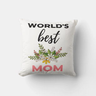 World's Best Mom black Kissen