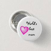 World's best mom button (Vorne & Hinten)