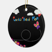 Worlds BEST MOM CARTOON mum Keramik Ornament (Links)
