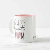 World's Best MOM Custom Zweifarbige Tasse (Vorderseite Links)