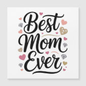 World's Best Mom Diamonds Magnetic Card Magnetkarte (Vorderseite)